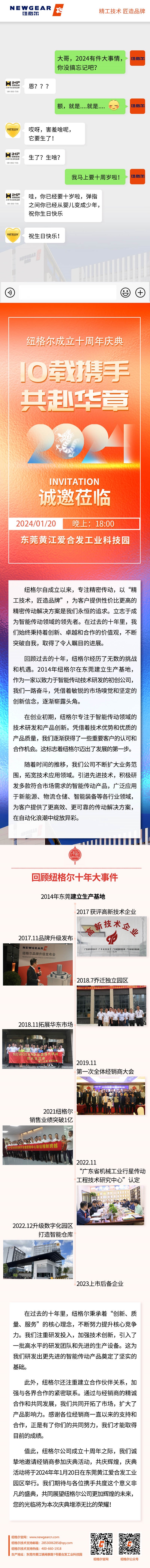 紐格爾：邀請您參加十周年慶典，1月20日不見不散！