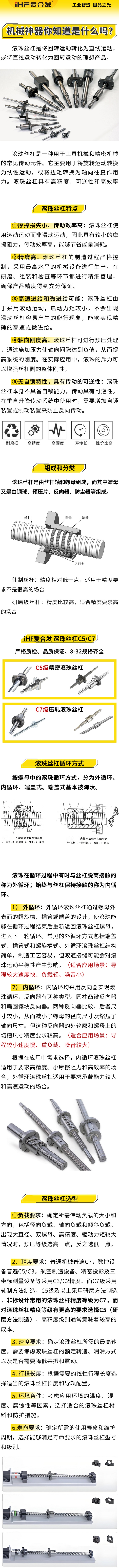 愛(ài)合發(fā)：機(jī)械神器，滾珠絲杠分類(lèi)與特點(diǎn)